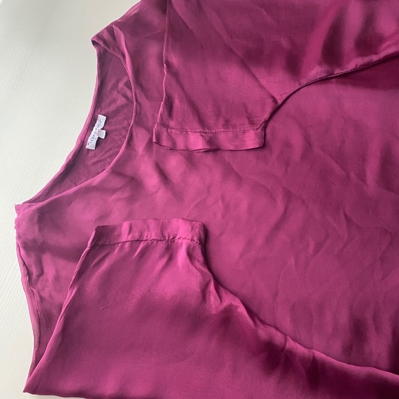 Tempo Paris Boho Dolman Sleeve Sheer Silk Oversized Blouse Size S/M - Picture 6 of 11